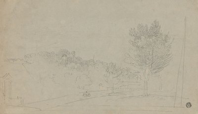 Vista de la Casa y Jardines de Wilson (recto); Vista de la Casa y Jardines de Wilson (verso) de Richard Wilson