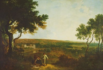 Casa Wilton desde el sur (óleo sobre lienzo) de Richard Wilson