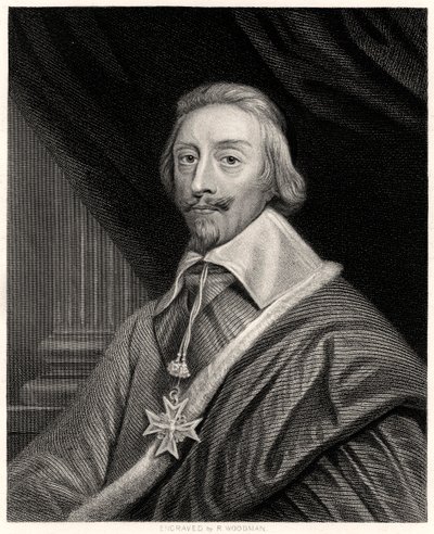 Cardenal Richelieu, prelado y estadista francés, siglo XIX de Richard Woodman