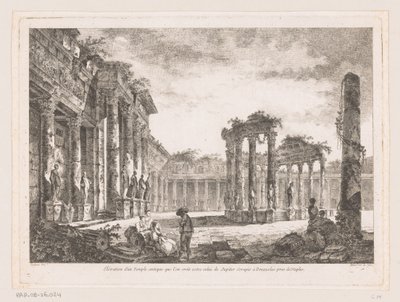 Vista del templo de Júpiter Serapis
Elevación de un antiguo templo que se cree que es el de Júpiter Serapis en Pozzuoli, cerca de Nápoles (título en el objeto) de Richard de Saint Non