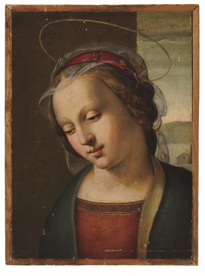 La Virgen: fragmento de un retablo (óleo y oro sobre tabla) de Ridolfo Ghirlandaio (attr. to)
