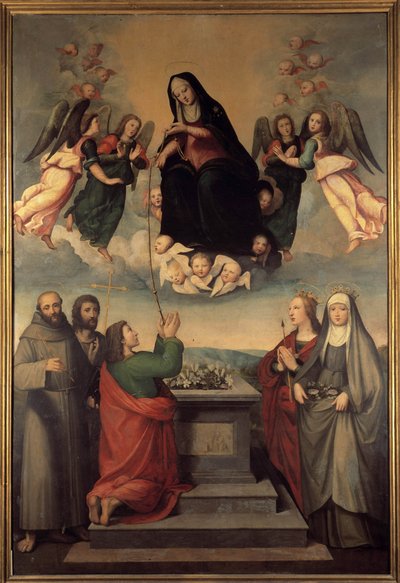 Madonna al cinturón con los Santos de Ridolfo Ghirlandaio