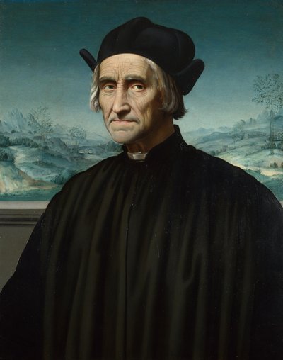 Retrato de Girolamo Benivieni 1453-1542, entre 1515 y 1520 de Ridolfo Ghirlandaio