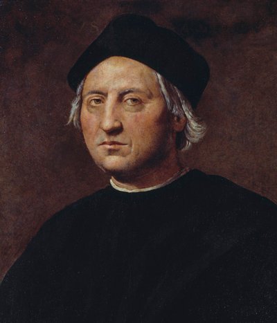 Retrato de Cristóbal Colón (1451-1506), explorador y navegante italiano, pintura de Ridolfo Ghirlandaio (1483-1561) de Ridolfo Il (1483 1561) Ghirlandaio