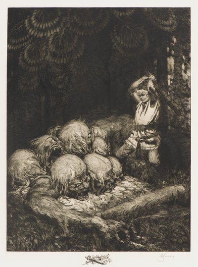 Kurbads el Héroe y el diablo de nueve cabezas de Rihards Zariņš