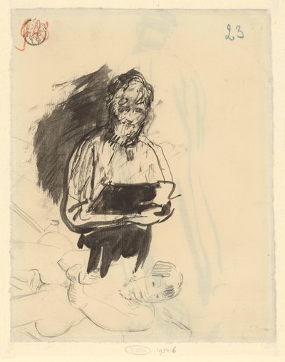 Boceto de una figura de pie y una mujer sentada de Rik Wouters