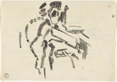 Boceto de una figura sentada de Rik Wouters
