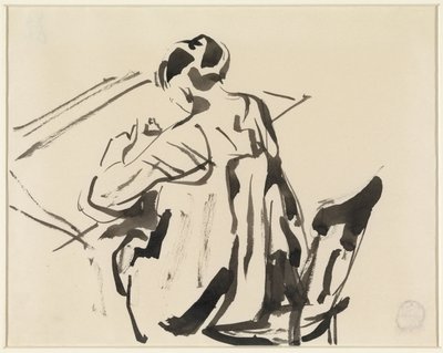 La mujer que escribe, vista desde atrás de Rik Wouters