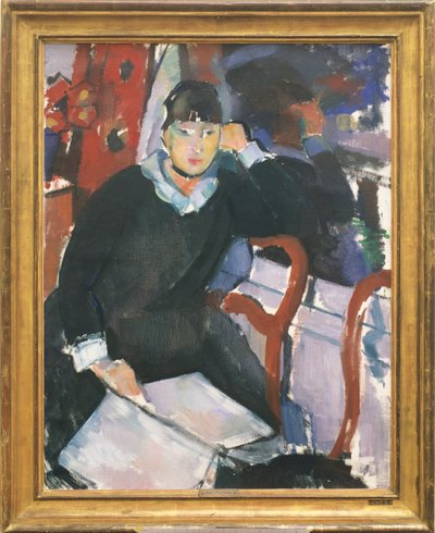 Mujer sentada junto a la ventana o Retrato de Nel Deurinckx, esposa del artista de Rik Wouters