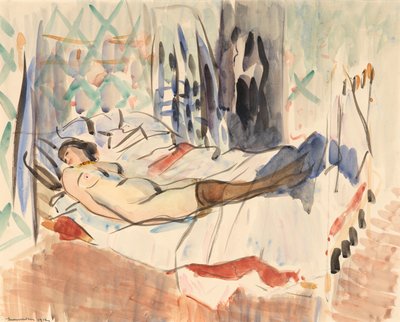 Mujer descansando (acuarela sobre papel) de Rik Wouters