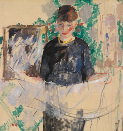 Mujer de negro leyendo el periódico de Rik Wouters