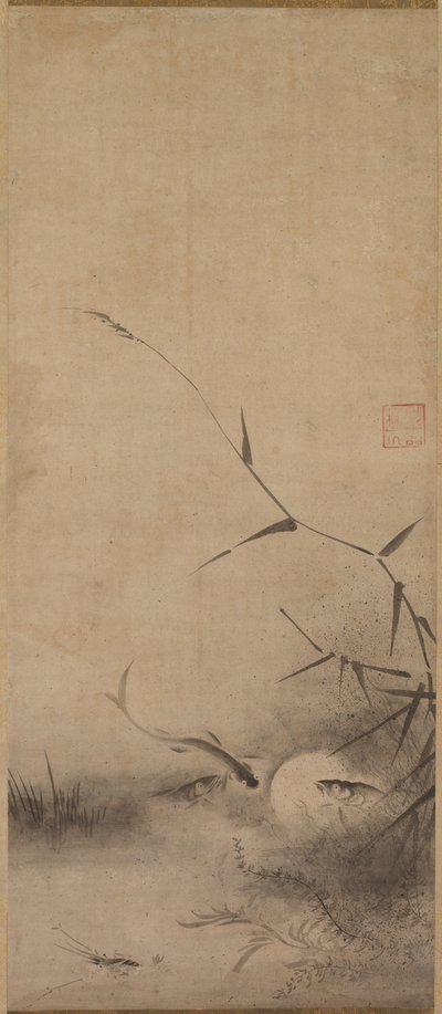 Pescado y algas, siglo XVI de Rinkyo