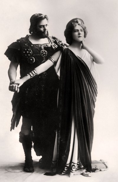 Oscar Asche y Lily Brayton en una escena de La Diosa Virgen, principios del siglo XX de Rita Martin
