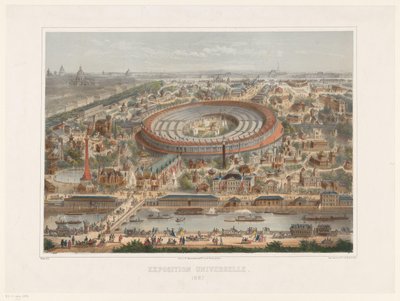 Vista de pájaro de la Exposición Universal de 1867 en París
Exposición Universal. 1867 (título en el objeto) de Rivière