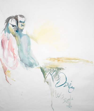 Camiseta de hombre, 2023 (acuarela) de Rob D Davies