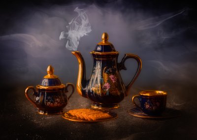 Juego de té azul humeante de Rob Ryan
