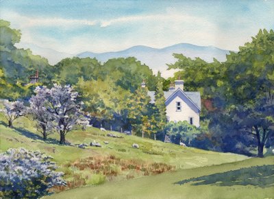 Primavera en el Distrito de los Lagos, 2016 (acuarela sobre papel) de Rob Wood