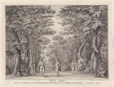 La muerte de Johan y Garcias: Cuatro hombres en el bosque El bosque (título sobre el objeto) de Robbert Muys