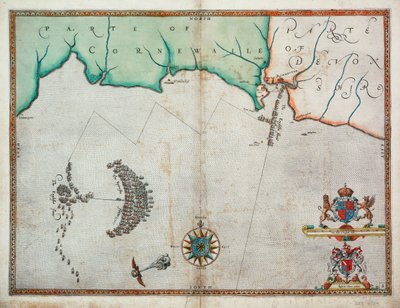 Los ingleses se enfrentan a la flota española cerca de Plymouth el 31 de julio de Robert (after) Adams