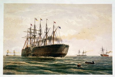 El Great Eastern en marcha, 23 de julio de Robert (after) Dudley