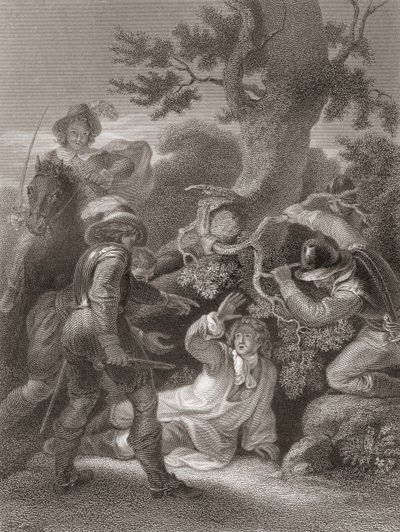 Duque de Monmouth tomado tras la batalla de Sedgemoor. De la Historia de Inglaterra publicada en 1859. de Robert (after) Smirke