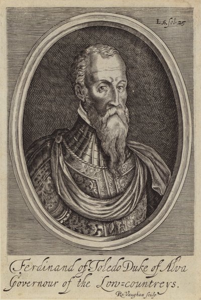 Fernando Álvarez de Toledo, 3er Duque de Alba, General Español y Gobernador de los Países Bajos Españoles de Robert (after) Vaughan