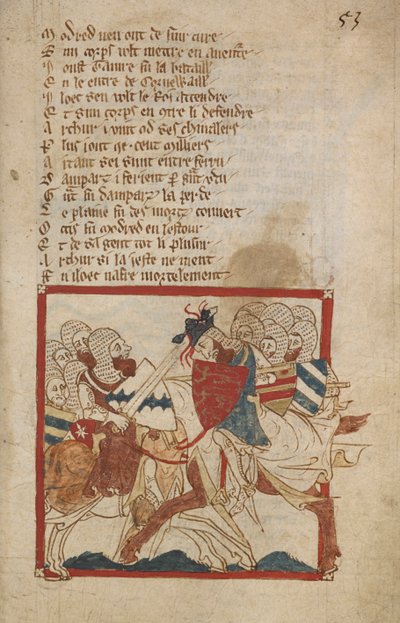 Arturo herido de muerte, ilustración de 