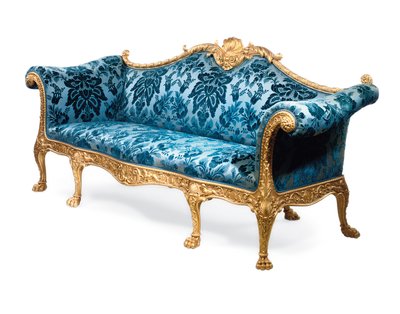Un sofá dorado de Jorge III de Robert Adam