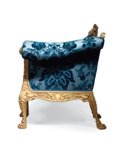 Un sofá dorado de Jorge III de Robert Adam