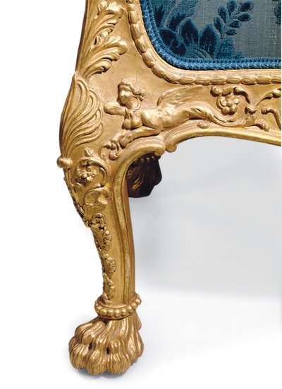 Un sofá dorado de Jorge III de Robert Adam