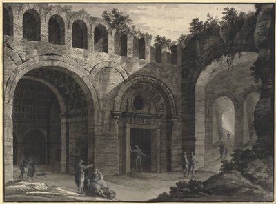 Fantasía arquitectónica de un patio interior de una ruina antigua de Robert Adam