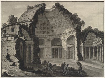 Fantasía arquitectónica de las ruinas de una rotonda antigua de Robert Adam