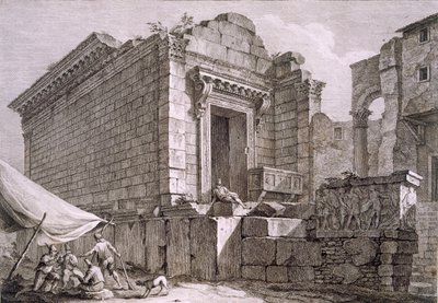 Vista del Templo de Esculapio, pub. 1764 de Robert Adam