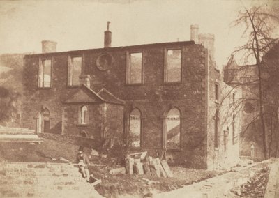 Capilla de Lady Glenorchy durante su demolición, en el emplazamiento de la estación de Waverley,c. 1846 (foto) de Robert Adamson