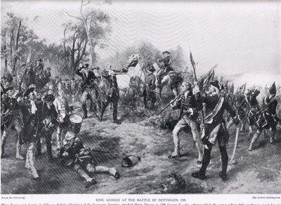 Jorge II en Dettingen, ilustración de 
