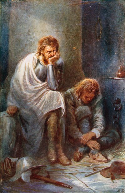 Los peregrinos en el castillo de las dudas (litografía en color) de Robert Ambrose (after) Dudley