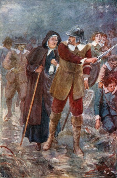 Los peregrinos en la tierra encantada (litografía en color) de Robert Ambrose (after) Dudley