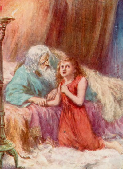 Por este niño he rezado (litografía en color) de Robert Ambrose Dudley