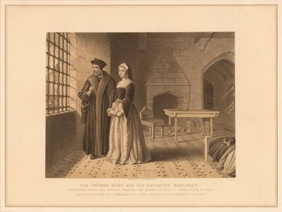 Sir Thomas More y su hija Margaret, 1878 de Robert Anderson