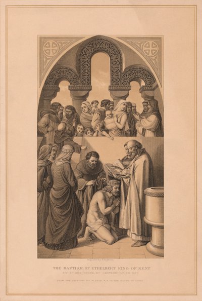 El Bautismo de Ethelbert Rey de Kent, 597 1878 de Robert Anderson