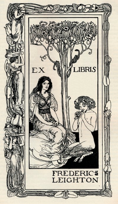 Un ex libris, 1894 de Robert Anning Bell