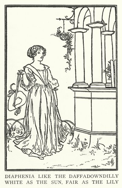 Diaphenia como el narciso, blanca como el sol, hermosa como el lirio de Robert Anning Bell