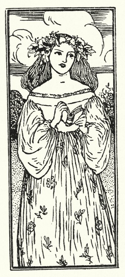 Ilustración para Poemas de John Keats (litografía) de Robert Anning Bell