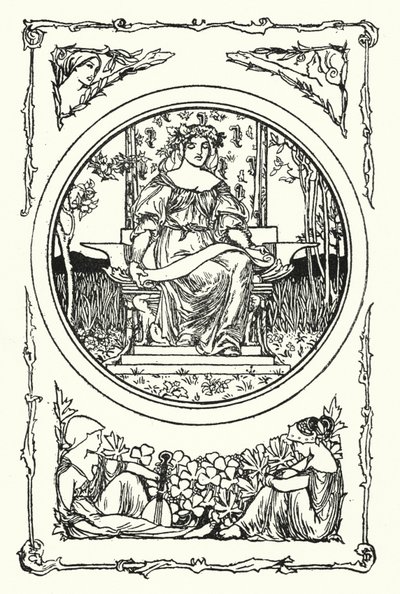 Ilustración para Poems by John Keats de Robert Anning Bell