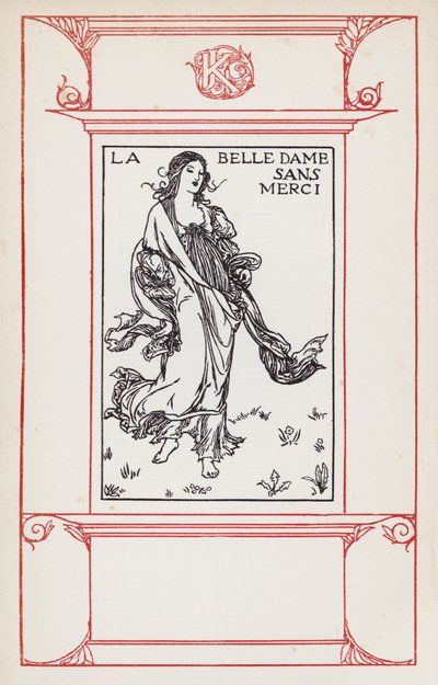 Ilustración para Poemas de John Keats: La Belle Dame Sans Merci de Robert Anning Bell