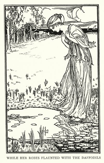 Ilustración para Poemas de John Keats: Lamia (litografía) de Robert Anning Bell