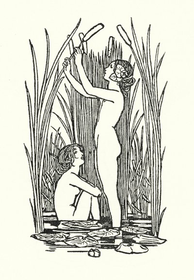 Ilustración para Poemas de John Keats: Lamia (litografía) de Robert Anning Bell