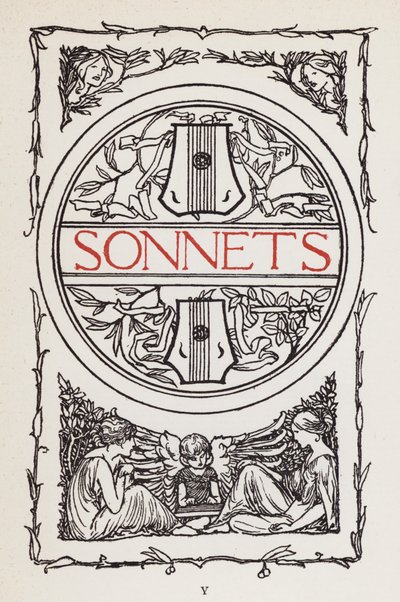 Ilustración para Poemas de John Keats: Sonetos (litografía) de Robert Anning Bell