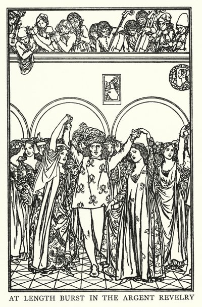 Ilustración para Poemas de John Keats: La víspera de Santa Inés de Robert Anning Bell