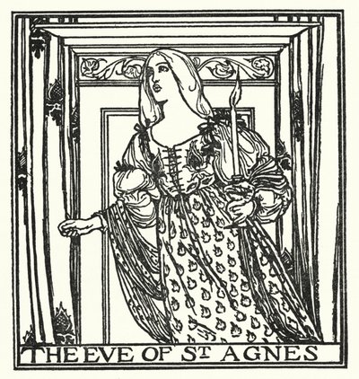Ilustración para Poemas de John Keats: La víspera de Santa Inés de Robert Anning Bell